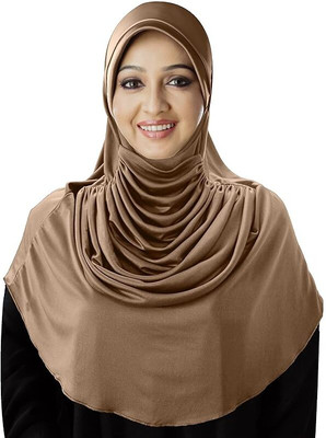 MEHAR Polycotton Solid Abaya(Beige)