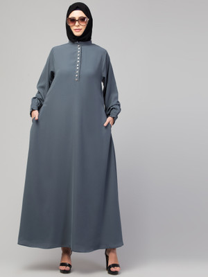 HIZFASON Kashibo Burqa With Hijab(Grey)