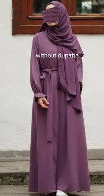 DCSTORE1 Polyester Solid, Self Design Burqa(Purple)