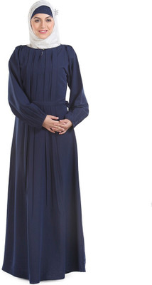 Momin Libas Polyester Abaya(Blue)