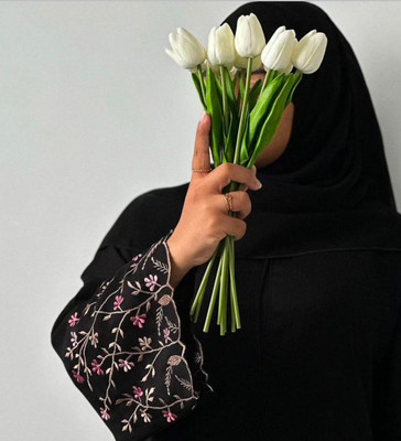 Firduas Cotton Blend Burqa With Hijab(Black)