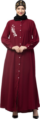 BAHAYA Nida Matte Solid Abaya(Maroon)