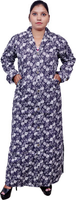 Unstop Cotton Blend Solid Naqab With Hijab(Blue)
