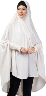 Cwen Collection Polycotton Solid Burqa(White)