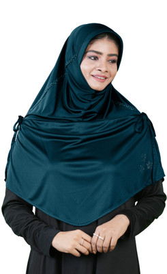 MEHAR Polycotton Solid Abaya(Blue)