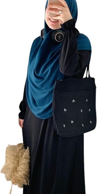 Hera Polyester Solid Burqa With Hijab(Black)