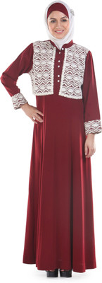 Momin Libas Polyester Abaya(Maroon)