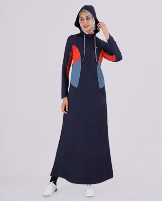 SILK ROUTE London Polyester Abaya(Blue)
