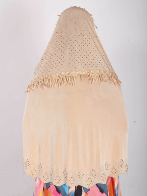 TEXNOVA Polyester Self Design Abaya(Beige)