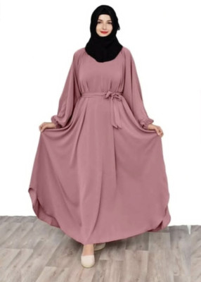 Hera Polyester Burqa With Hijab(Pink)
