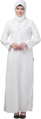 BAHAYA Nida Matte Solid Abaya(White)