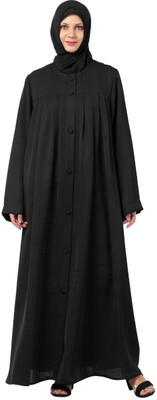 Sanash Collections Polyester Burqa With Hijab(Black)