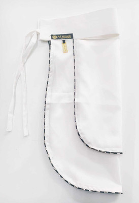 SAHINADUPATTA Georgette Solid Naqab(White)