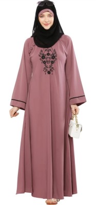 recent tdrends Crepe Solid Burqa With Hijab(Pink)