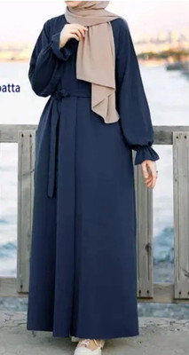 bhavyata Polyester Self Design Abaya(Blue)