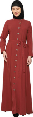 Momin Libas Polyester Abaya(Maroon)