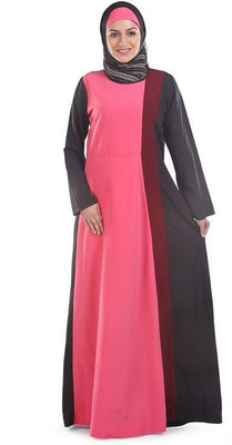 FORELEVY Polyester Solid Abaya(Multicolor)