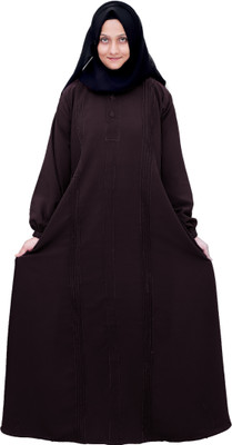 fmfashionhouse Polyester Self Design Burqa With Hijab(Black)
