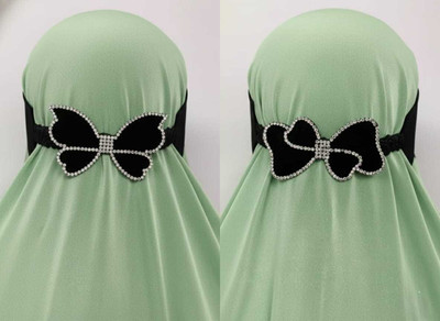 Netsell Chiffon, Velvet Self Design Naqab(Black)