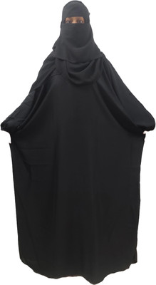 Hera Polyester Burqa With Hijab(Black)