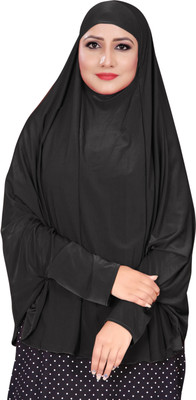 Tijarat Polyester Solid Burqa(Black)