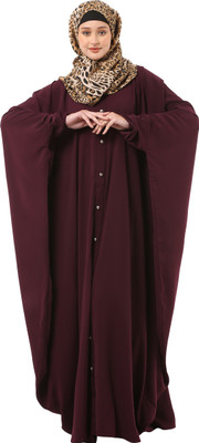 BT - Being Traditional Nida Matte Solid Abaya(Maroon)