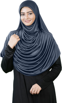 mehar hijab Polyester Solid Abaya(Grey)