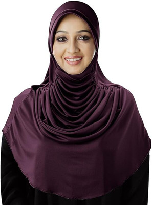 MEHAR Polycotton Solid Abaya(Purple)