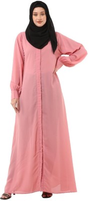 BT - Being Traditional Nida Matte Solid Abaya(Pink)