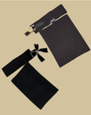 CRENCH CREATION Chiffon Solid Naqab(Black)