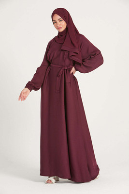 Purfitt Collection Kashibo Self Design Burqa(Maroon)