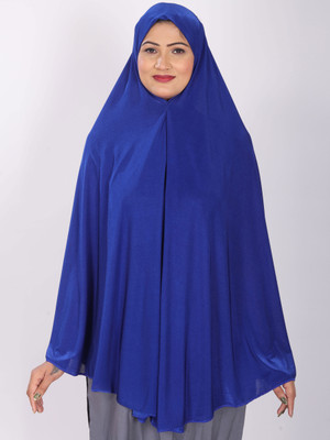 TEXNOVA Polyester Self Design Abaya(Blue)