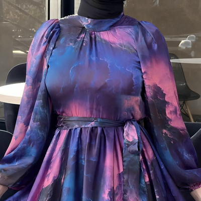 SARINKU Nida Matte Abaya(Blue)