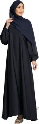AL-AZWAZ Polyester Self Design Burqa(Black)