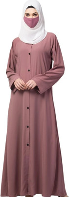 RECENT TRENDS Crepe Solid Burqa(Pink)