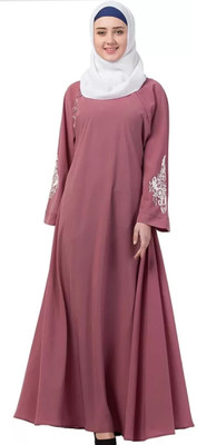 recent tdrends Crepe Solid Naqab With Hijab(Pink)