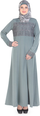 Momin Libas Polyester Abaya(Grey)