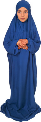 ayishaz Crepe Abaya(Blue)