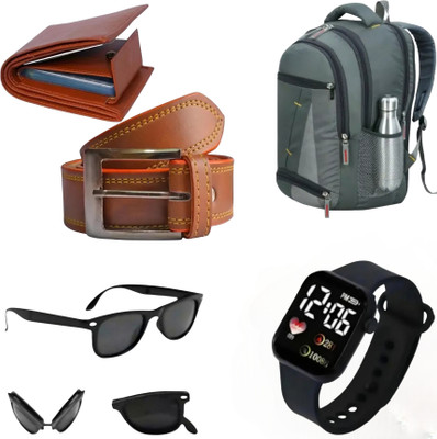 Kkhatu Belt, Wallet & Watch Combo(Multicolor)