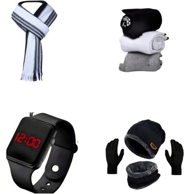 Luvre1 Belt, Wallet & Watch Combo(Black)