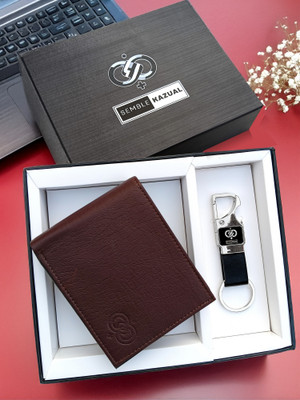 SEMBLE KAZUAL Wallet,Key Chain & Pen(Brown)