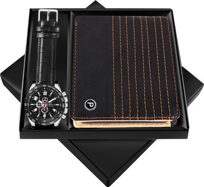 PIRASO Watch & Wallet Combo(Black)