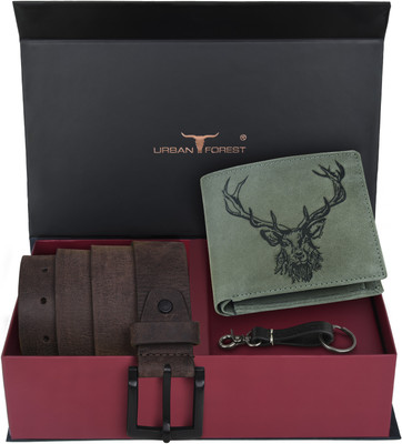 URBAN FOREST Wallet & Belt Combo(Green)