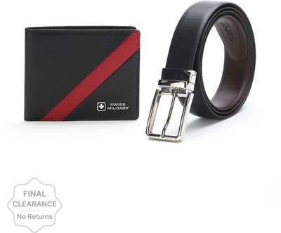 SWISS MILITARY Wallet & Belt Combo(Multicolor)