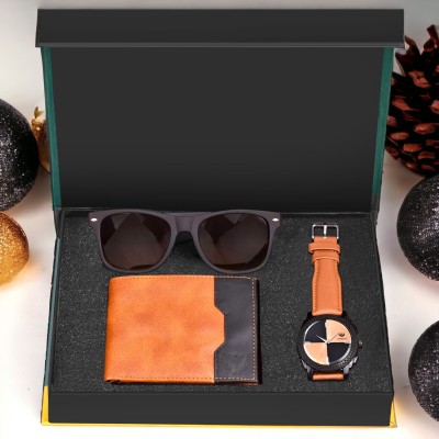 LORENZ Watch, Sunglass & Wallet Combo(Black)