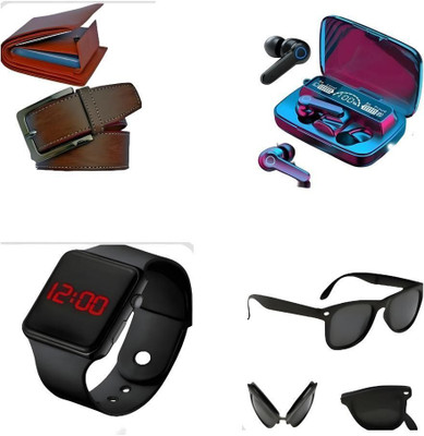 Khatub Belt, Wallet & Watch Combo(Brown)