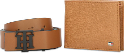 TOMMY HILFIGER Wallet & Belt Combo(Tan)