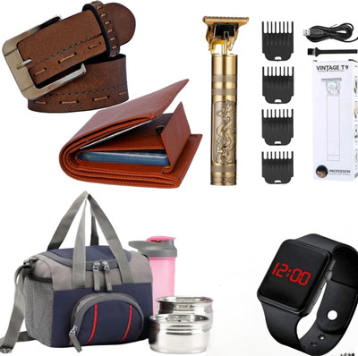 Kkhatu Belt, Wallet & Watch Combo(Multicolor)