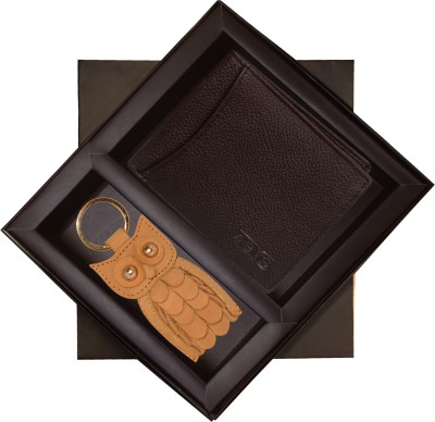 ABYS Genuine Leather Wallet Combo set for Men 6 Card Holder(Set of 2, Brown)
