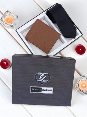 SEMBLE KAZUAL Wallet,Belt & Cufflink tie pin(Multicolor)